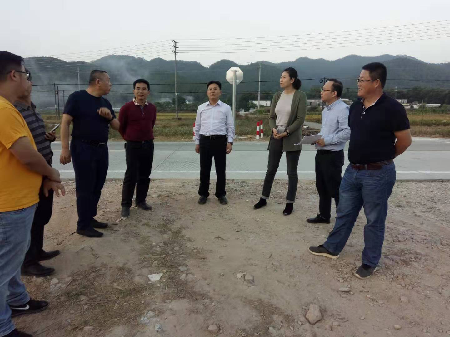 调研组一行在S275线小江平交路口安全隐患整治抢修工程现场.jpg