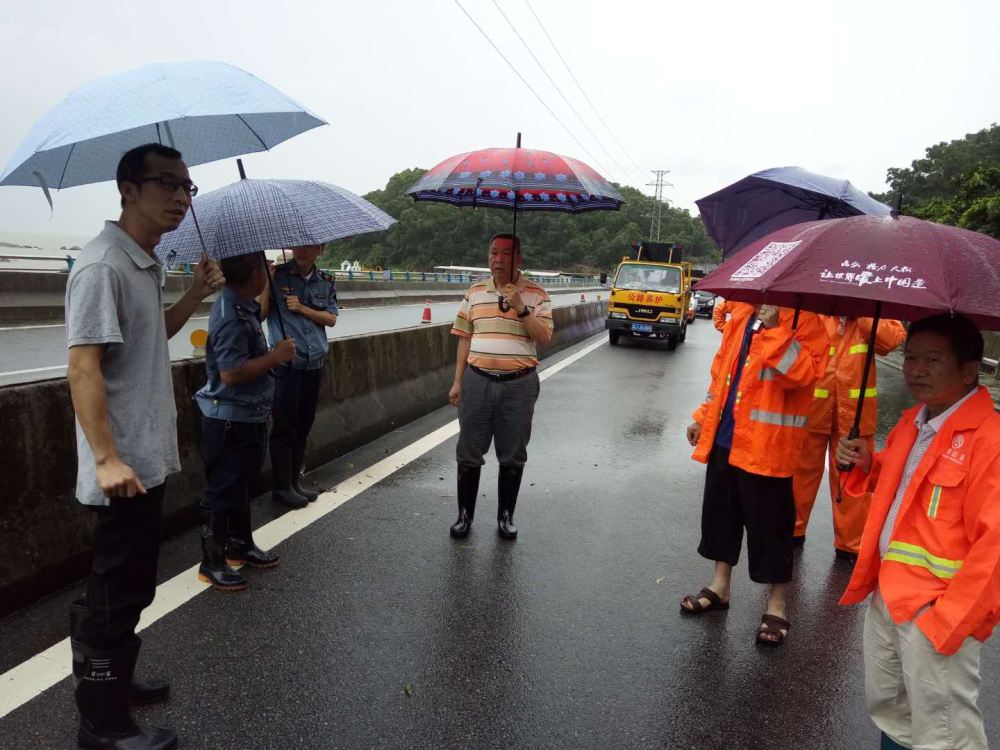 局领导及技术人员现场察看S273线落石路段情况.jpg